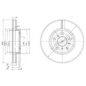 DELPHI BG2450 гальмівний диск