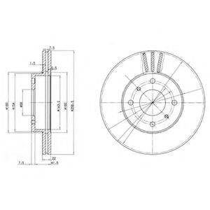 DELPHI BG2567 гальмівний диск