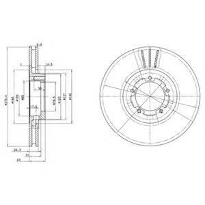 DELPHI BG2663 гальмівний диск