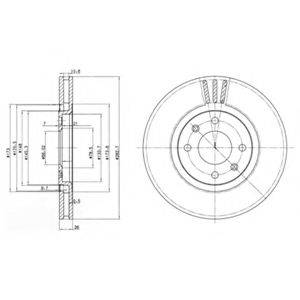 DELPHI BG2872 гальмівний диск