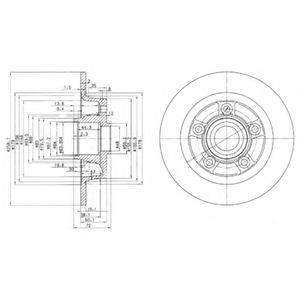 DELPHI BG3086 гальмівний диск