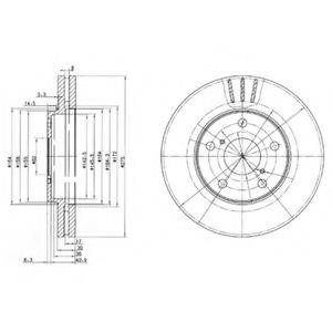 DELPHI BG3266 гальмівний диск