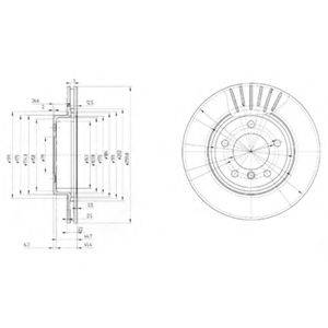 DELPHI BG3527 гальмівний диск