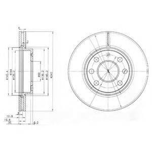 DELPHI BG3568 гальмівний диск