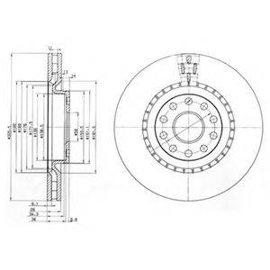 DELPHI BG3723 гальмівний диск