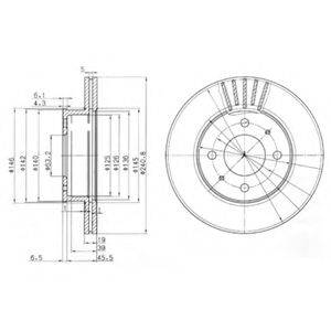 DELPHI BG3749 гальмівний диск