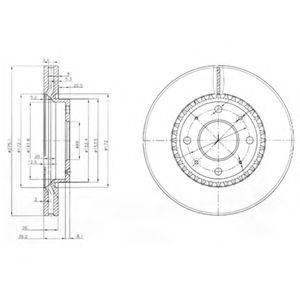 DELPHI BG4016 гальмівний диск