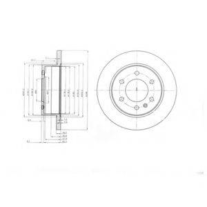 DELPHI BG4033 гальмівний диск