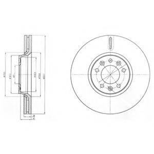 DELPHI BG4083 гальмівний диск