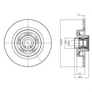 DELPHI BG9027RS гальмівний диск