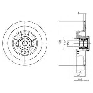 DELPHI BG9028RS гальмівний диск