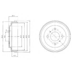 DELPHI BF481 Гальмівний барабан