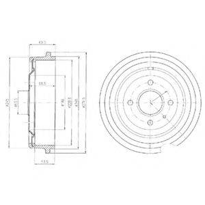 DELPHI BF52 Гальмівний барабан