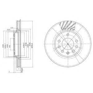 DELPHI BG3405C гальмівний диск