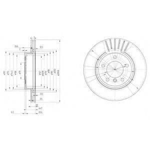 DELPHI BG3527C гальмівний диск