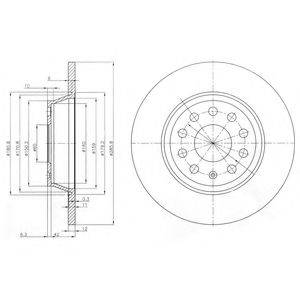 DELPHI BG3954C гальмівний диск