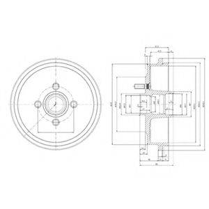 DELPHI BF147 Гальмівний барабан