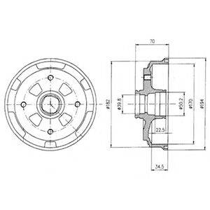 DELPHI BF263 Гальмівний барабан