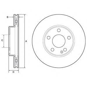 DELPHI BG4554C гальмівний диск