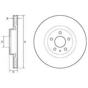 DELPHI BG4654C гальмівний диск