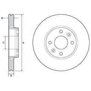 DELPHI BG4459C гальмівний диск