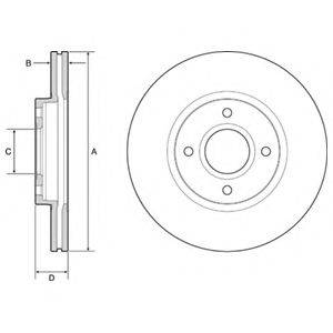 DELPHI BG4569C гальмівний диск