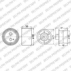 DELPHI KDB231 Комплект ременя ГРМ