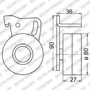 DELPHI KDB233 Комплект ременя ГРМ