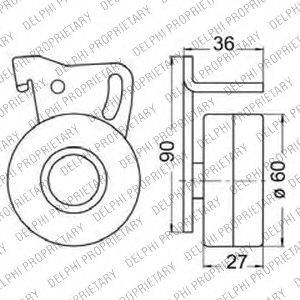 DELPHI KDB236 Комплект ременя ГРМ