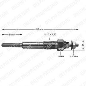 DELPHI HDS345 Свічка розжарювання