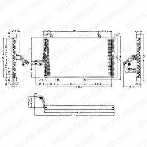 DELPHI TSP0225154 Конденсатор, кондиціонер