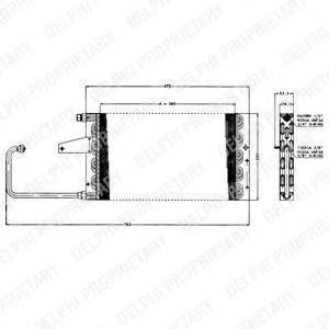 DELPHI TSP0225156 Конденсатор, кондиціонер