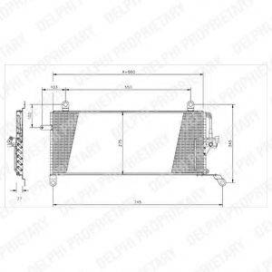 DELPHI TSP0225161 Конденсатор, кондиціонер