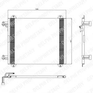 DELPHI TSP0225407 Конденсатор, кондиціонер