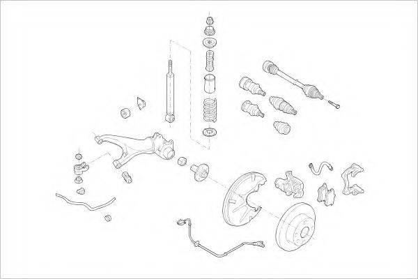 DELPHI VW03924R Підвіска колеса