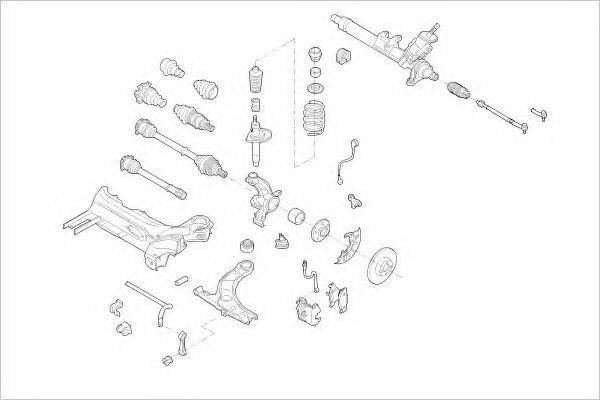 DELPHI VW08456F Підвіска колеса