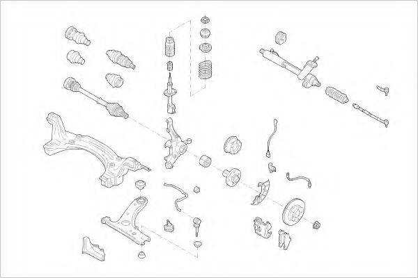 DELPHI VW08971F Підвіска колеса