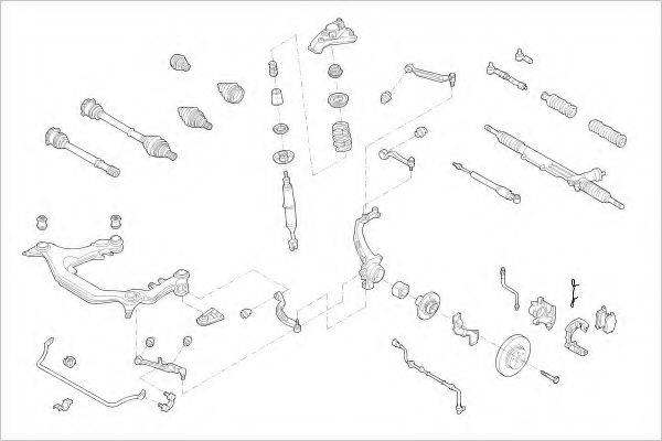 DELPHI VW08444F Підвіска колеса