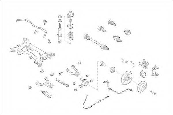 DELPHI VW16036R Підвіска колеса