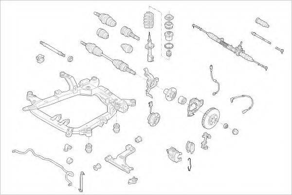 DELPHI OPEL13743F Підвіска колеса