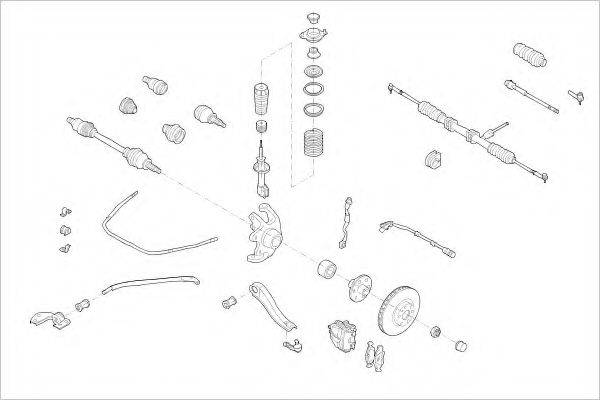 DELPHI OPEL04074F Підвіска колеса