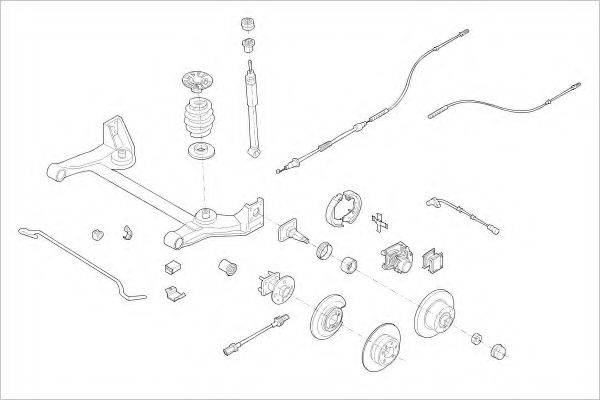 DELPHI OPEL01001R Підвіска колеса