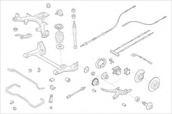 DELPHI OPEL07189R Підвіска колеса