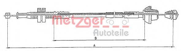 METZGER 100153 Тросик газу