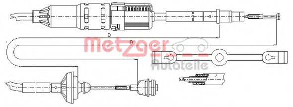 METZGER 103211 Трос, управління зчепленням