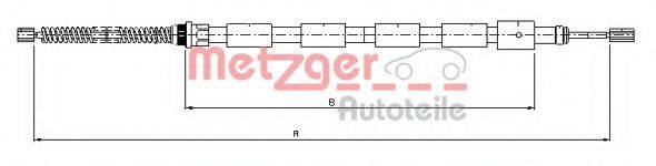 METZGER 10602 Трос, стоянкова гальмівна система