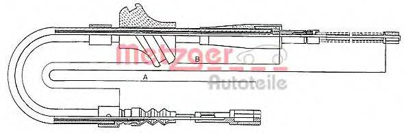 METZGER 107501 Трос, стоянкова гальмівна система