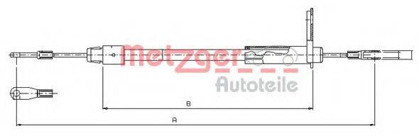 METZGER 109325 Трос, стоянкова гальмівна система