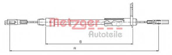 METZGER 109441 Трос, стоянкова гальмівна система