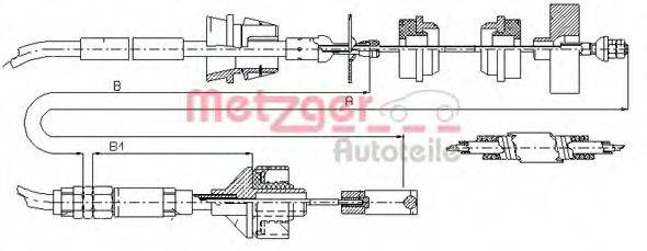 METZGER 113038 Трос, управління зчепленням